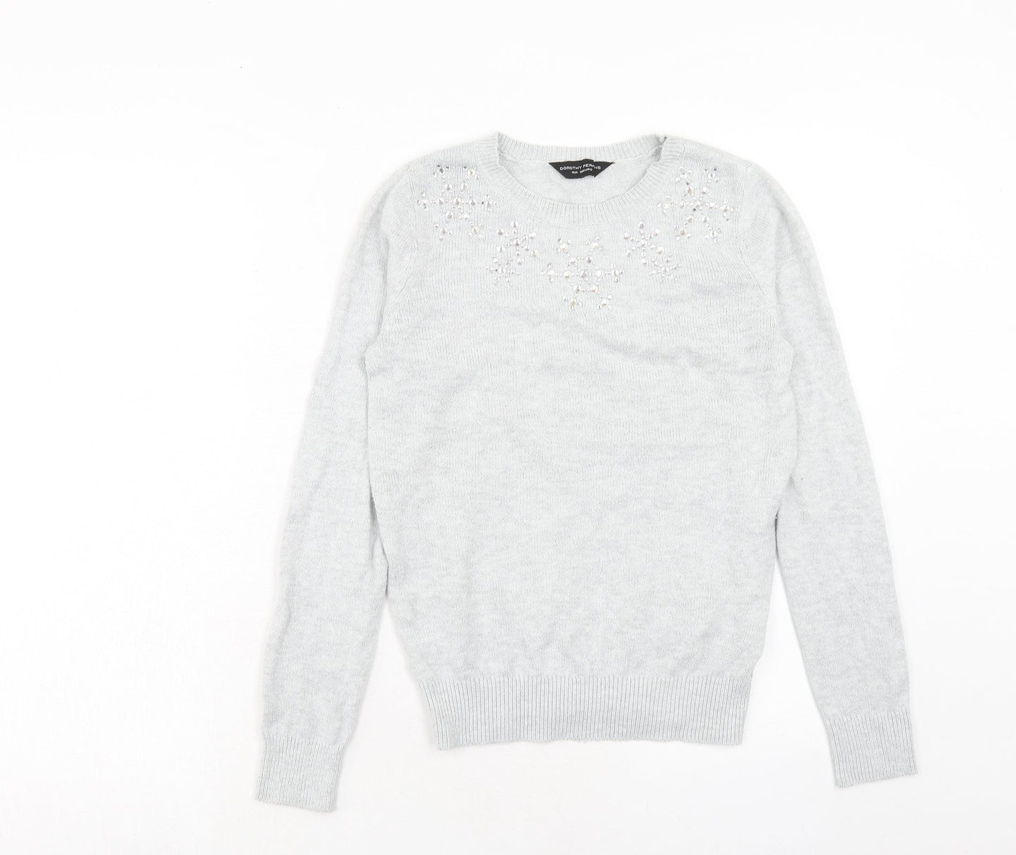 Womens UK Size 8 Dorothy Perkins Grey Pullover Jumper