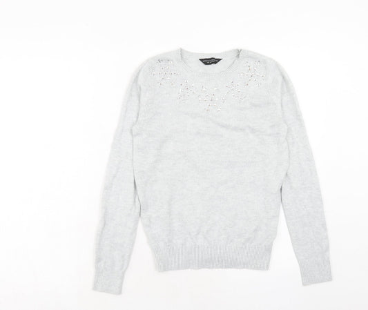 Womens UK Size 8 Dorothy Perkins Grey Pullover Jumper