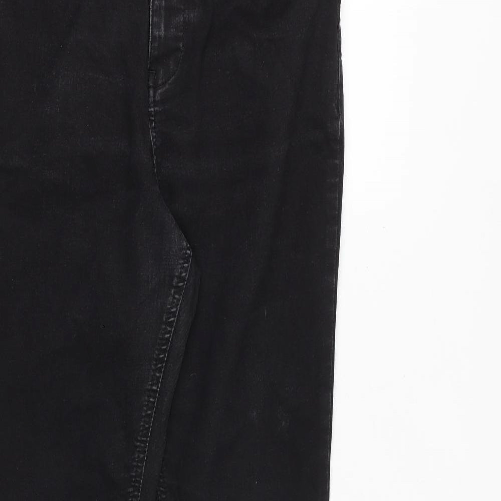 Per Una Womens Black Cotton Skinny Jeans Size 10 Slim Zip