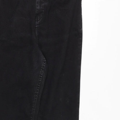 Per Una Womens Black Cotton Skinny Jeans Size 10 Slim Zip