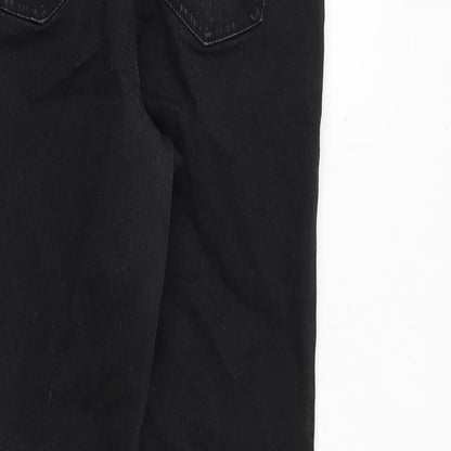 Per Una Womens Black Cotton Skinny Jeans Size 10 Slim Zip