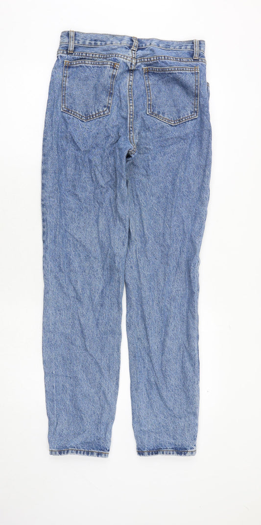 J. Galt Womens Blue Cotton Mom Jeans Size M Regular Zip