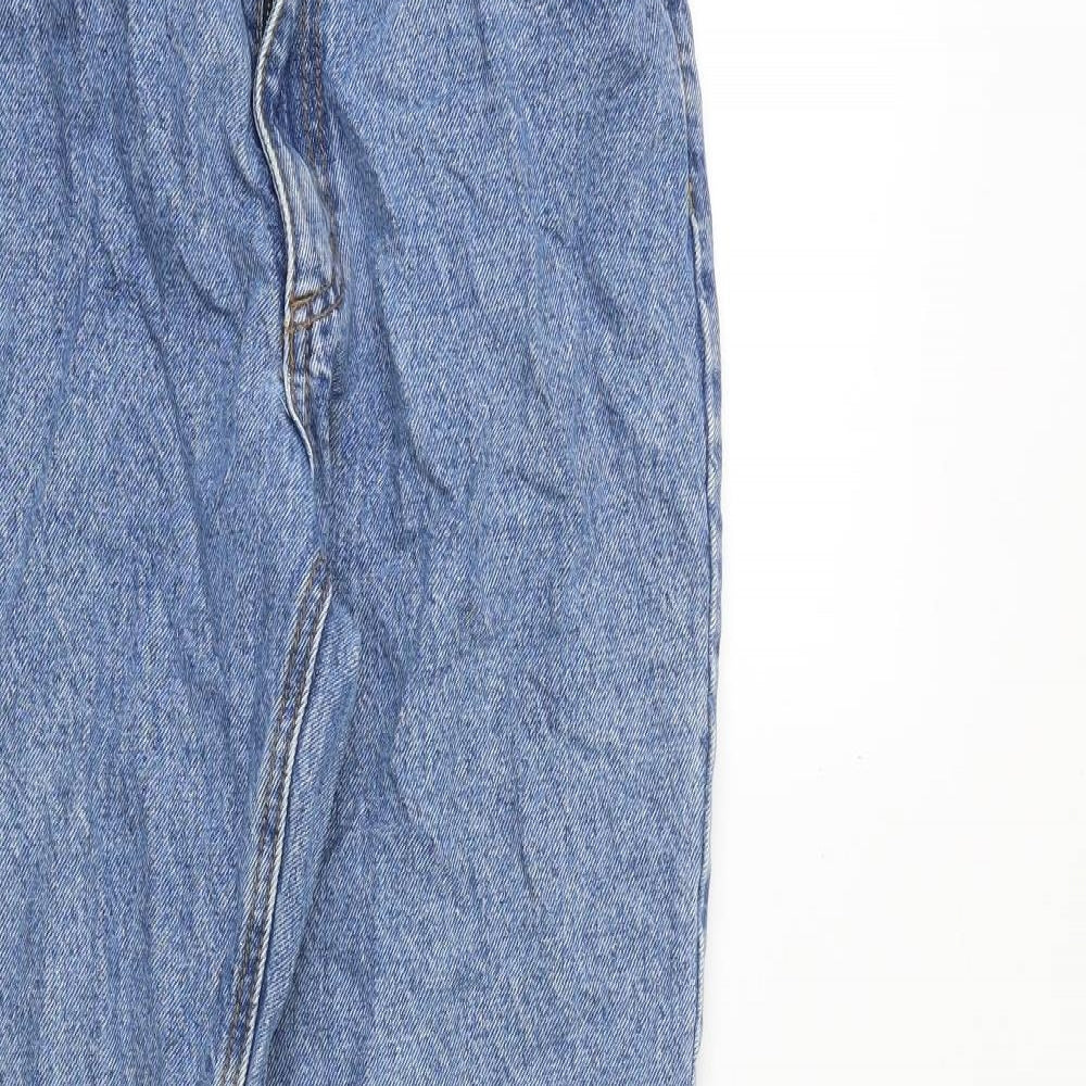 J. Galt Womens Blue Cotton Mom Jeans Size M Regular Zip