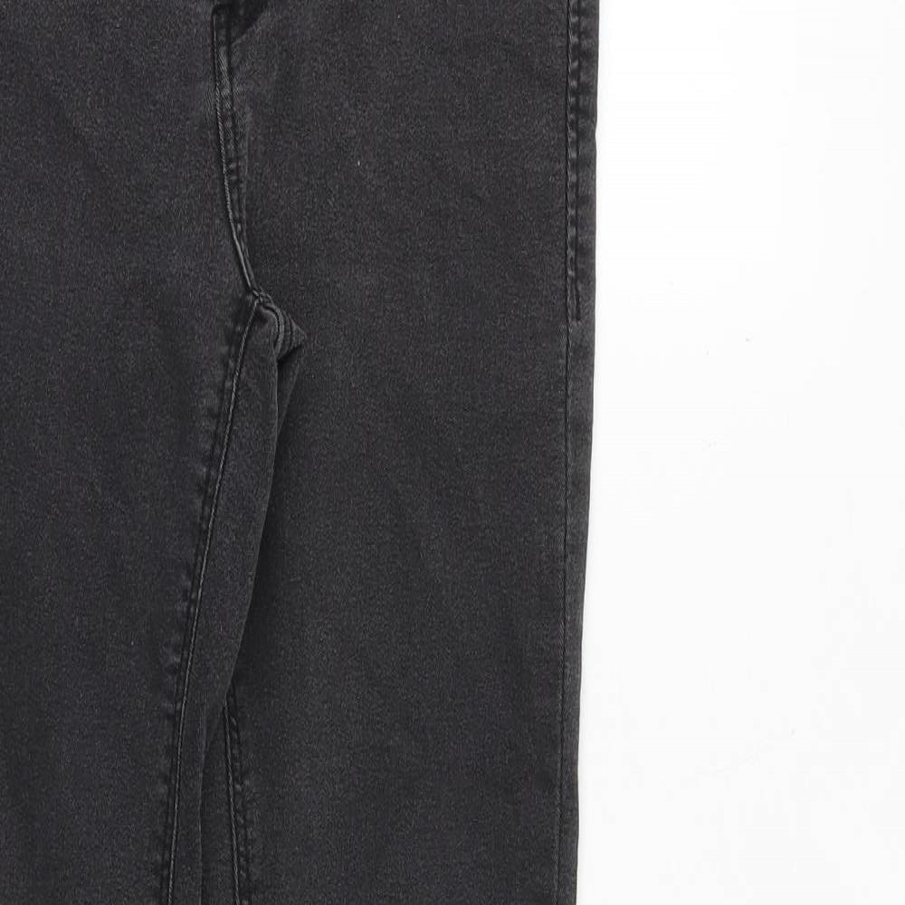 Zara Womens Grey Cotton Skinny Jeans Size 26 in Regular Zip