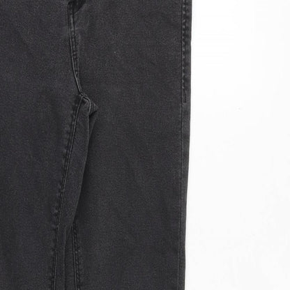 Zara Womens Grey Cotton Skinny Jeans Size 26 in Regular Zip