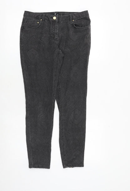 Womens UK Size 10 H&M Regular Fit Skinny Grey Jeans