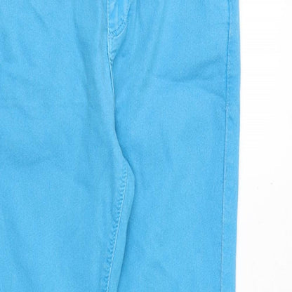 Topshop Womens Blue Cotton Skinny Jeans Size 28 in Slim Zip
