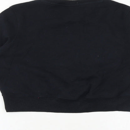 ellesse Womens Black Cotton Pullover Sweatshirt Size 10 Pullover
