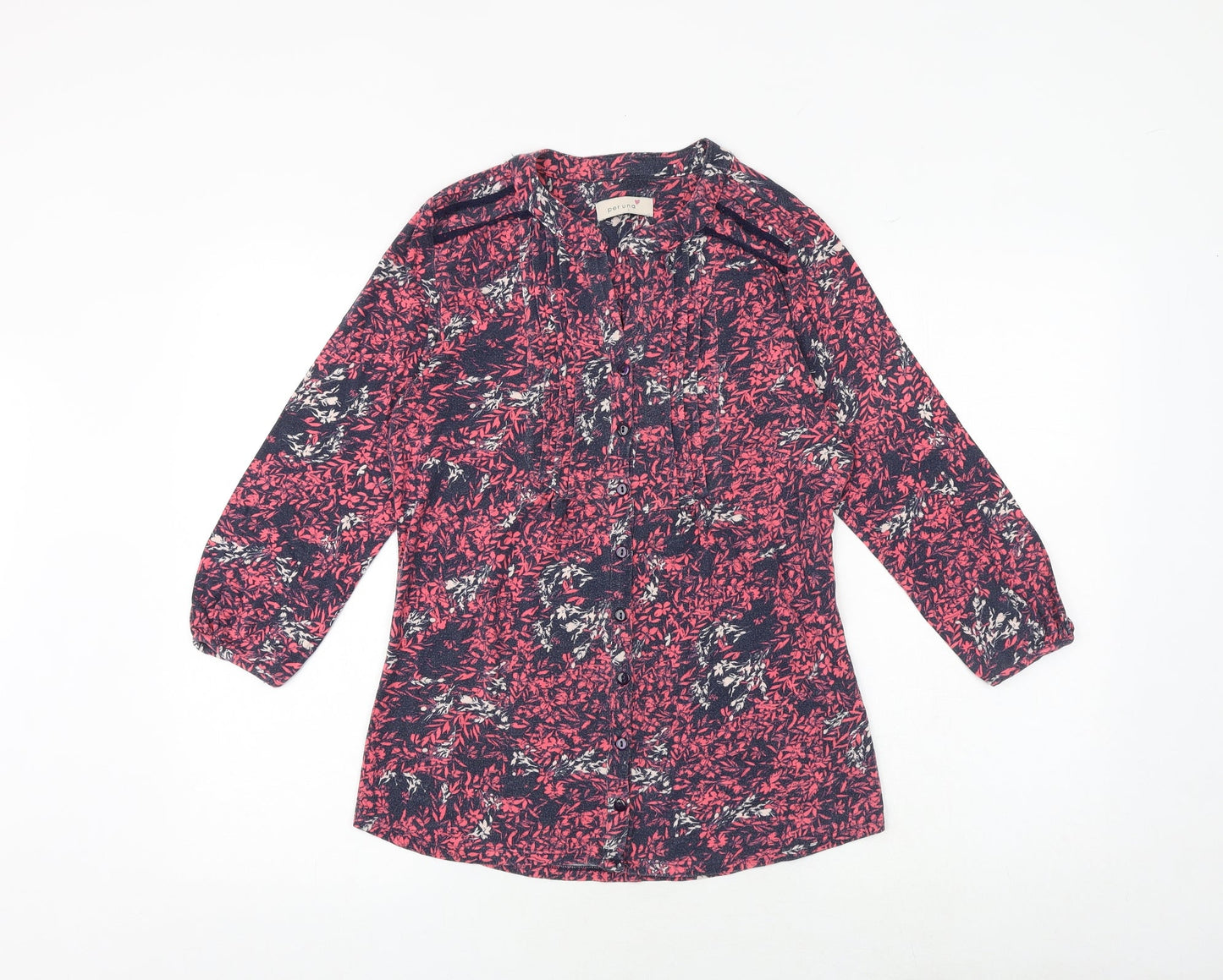Womens UK Size 8 Marks and Spencer Blue Basic Button-Up