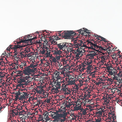 Womens UK Size 8 Marks and Spencer Blue Basic Button-Up