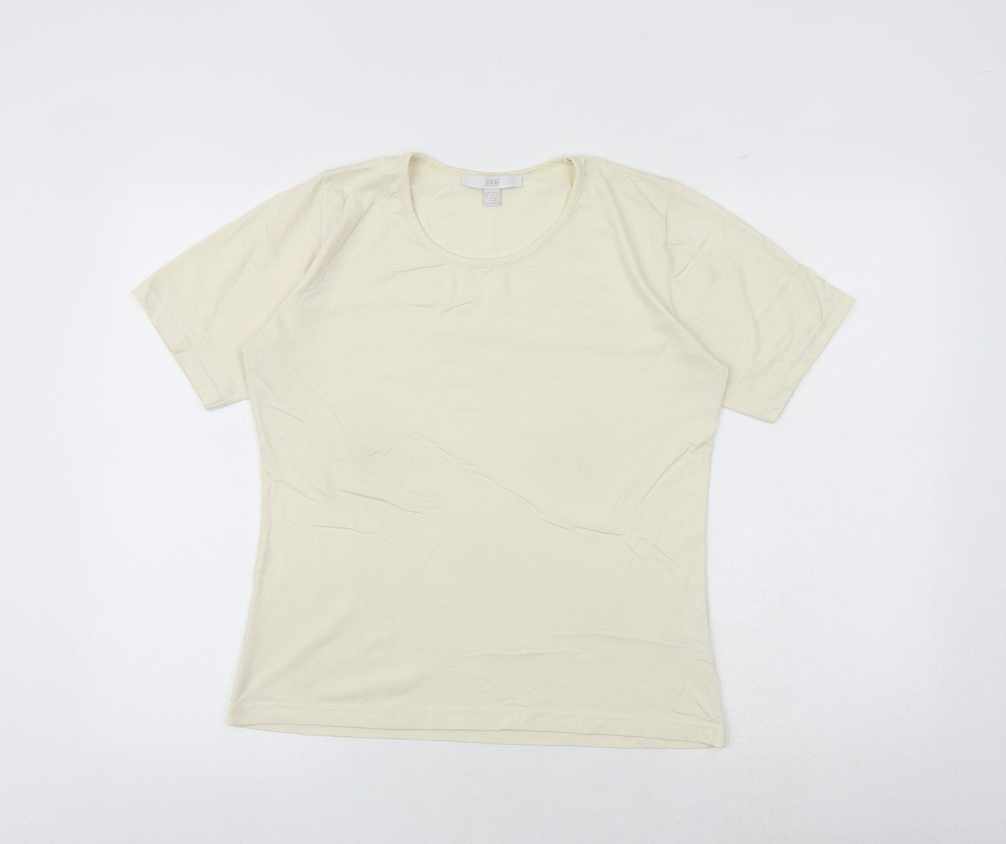 Womens UK Size 14 TCM Ivory Basic T-Shirt