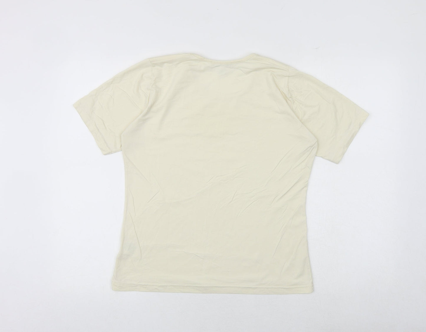 Womens UK Size 14 TCM Ivory Basic T-Shirt