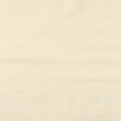 H&M Womens Ivory Round Neck Acrylic Pullover Jumper Size S