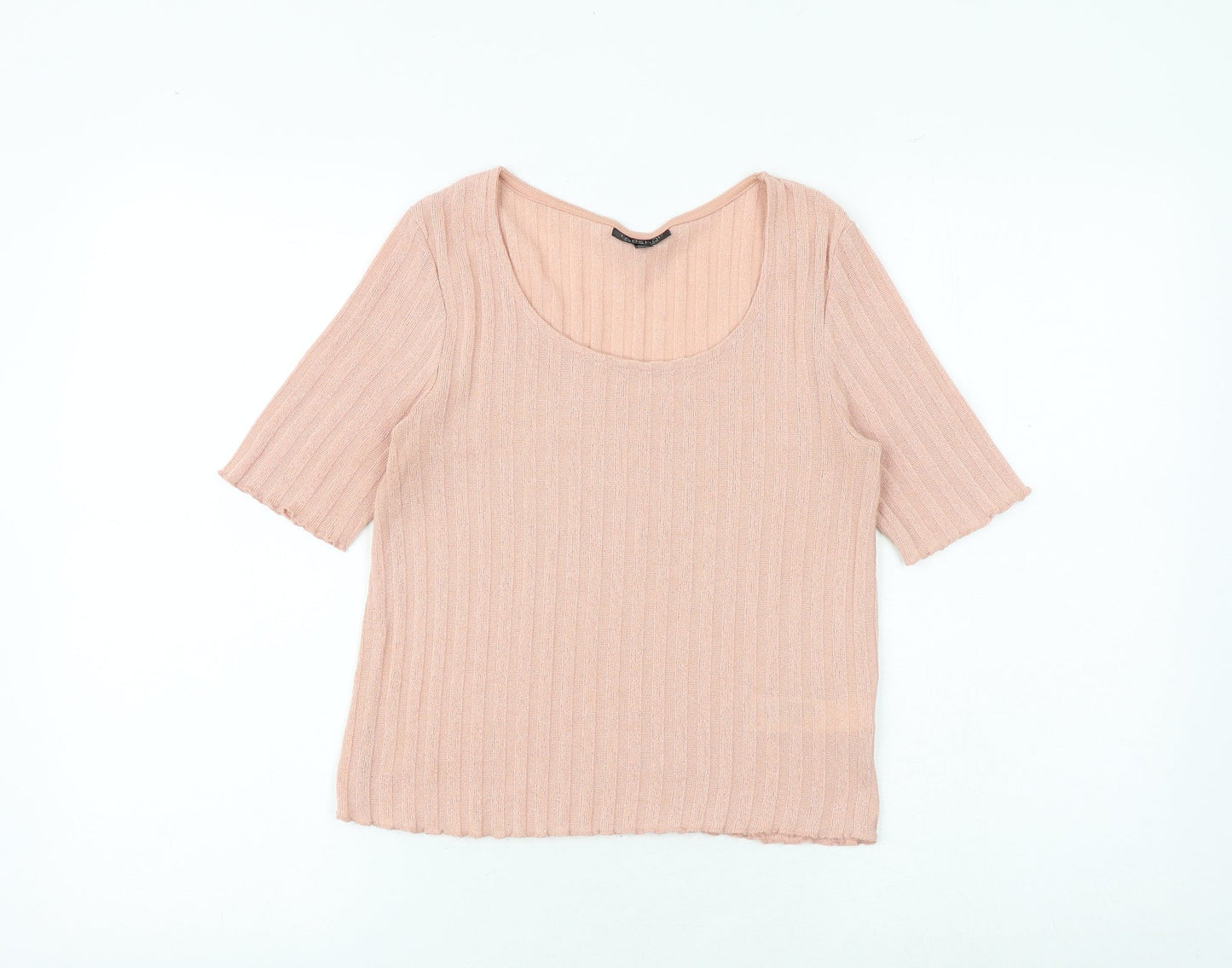 Womens UK Size 10 Topshop Pink Basic T-Shirt