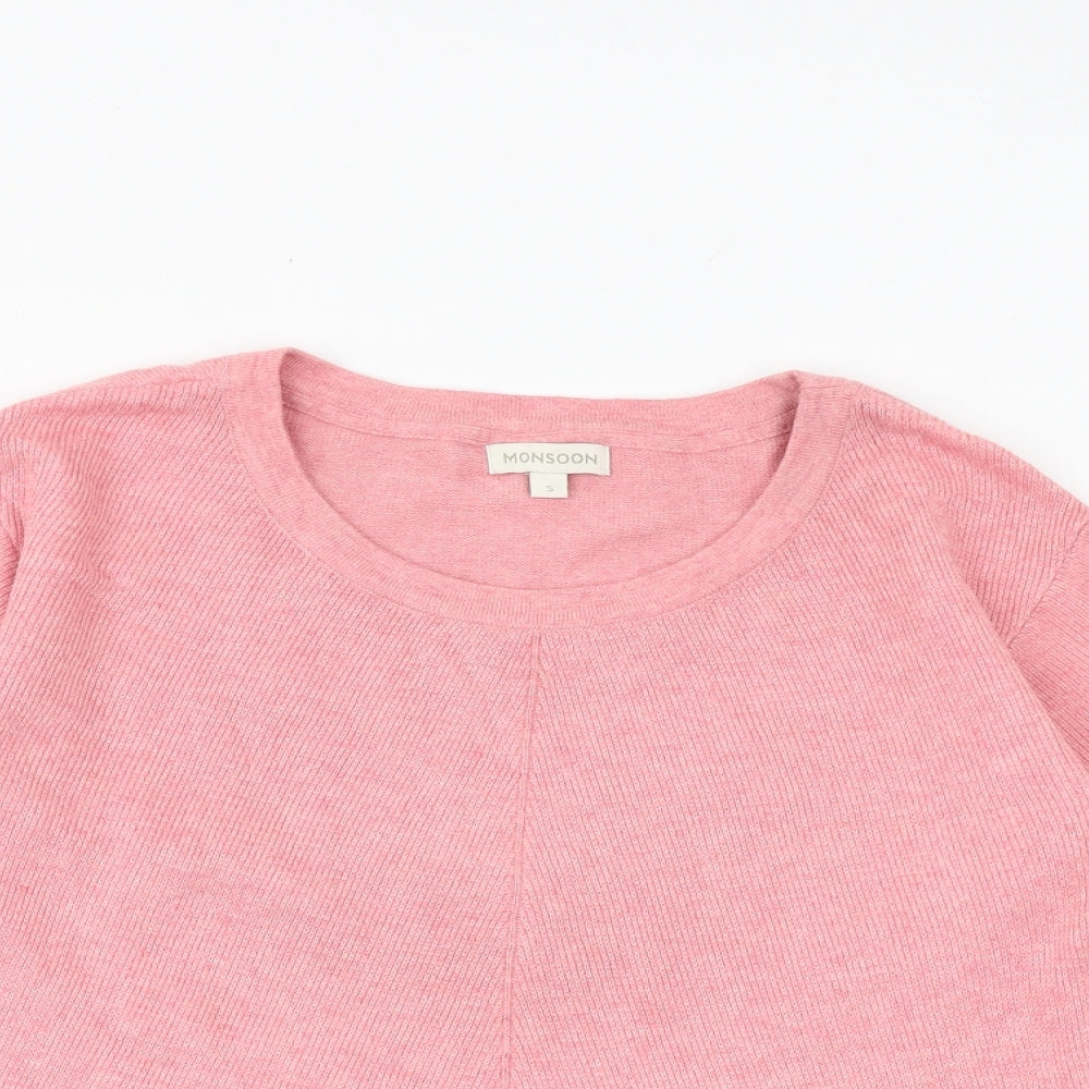 Womens UK Size S Monsoon Pink Pullover Jumper