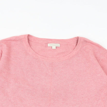 Womens UK Size S Monsoon Pink Pullover Jumper