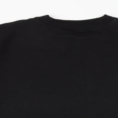 Topshop Womens Black Polyester Pullover Sweatshirt Size S Pullover
