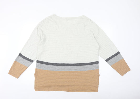Womens UK Size 20 Roman Multicoloured Pullover Jumper