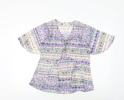 Womens UK Size 10 Marks and Spencer Multicoloured Basic Blouse