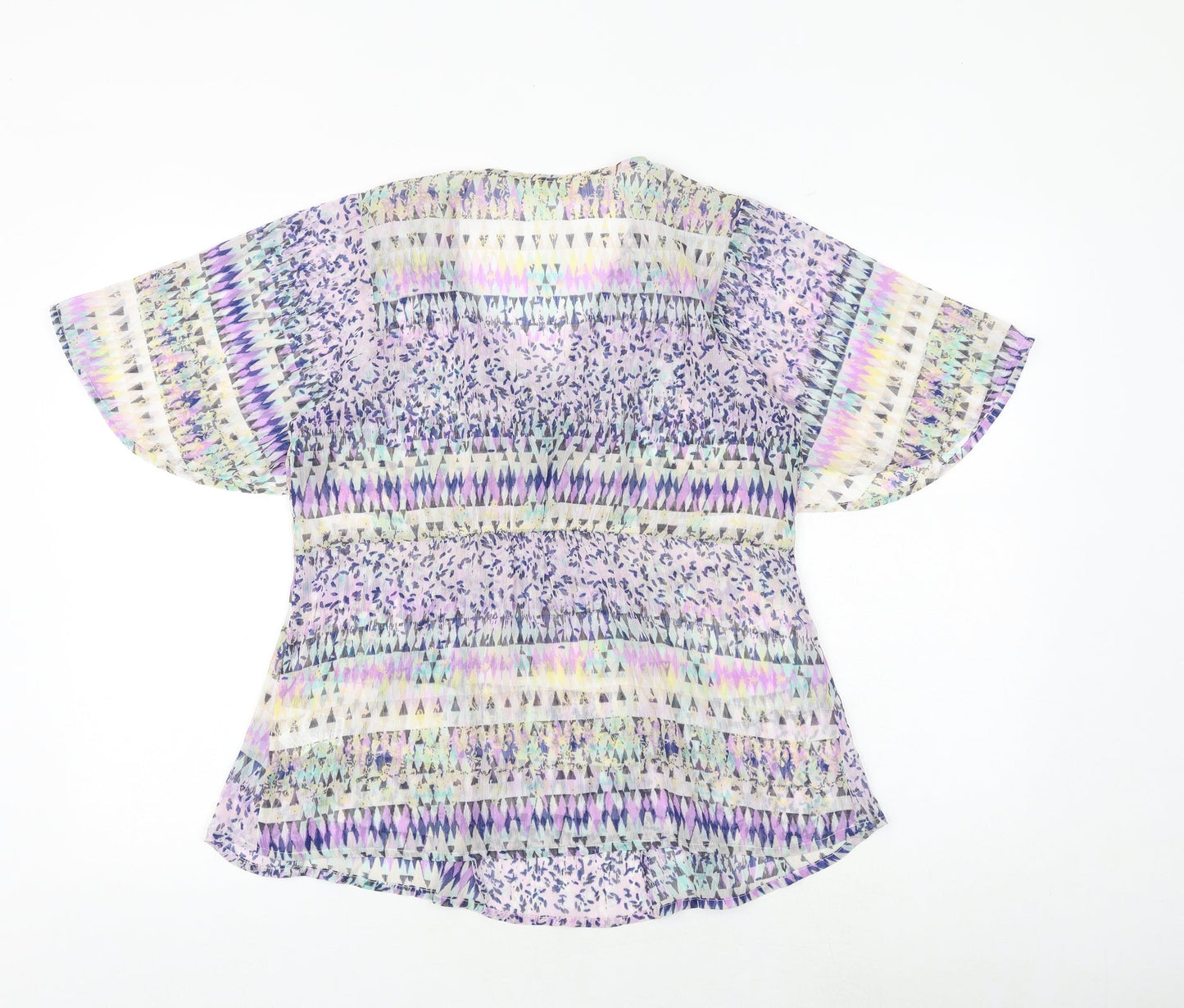Womens UK Size 10 Marks and Spencer Multicoloured Basic Blouse