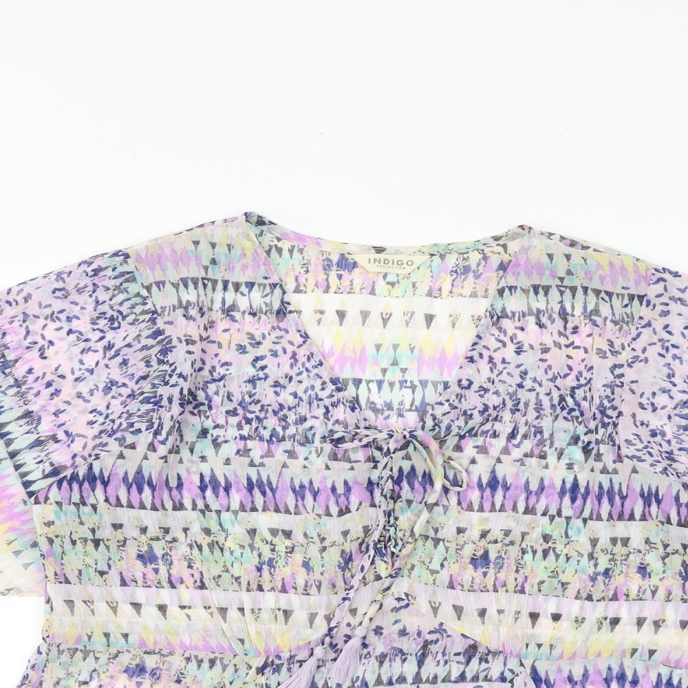Womens UK Size 10 Marks and Spencer Multicoloured Basic Blouse