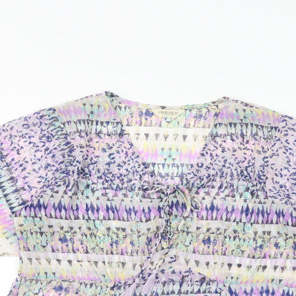 Womens UK Size 10 Marks and Spencer Multicoloured Basic Blouse