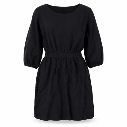 H&M Womens Black Cotton A-Line Size 6 Round Neck Pullover