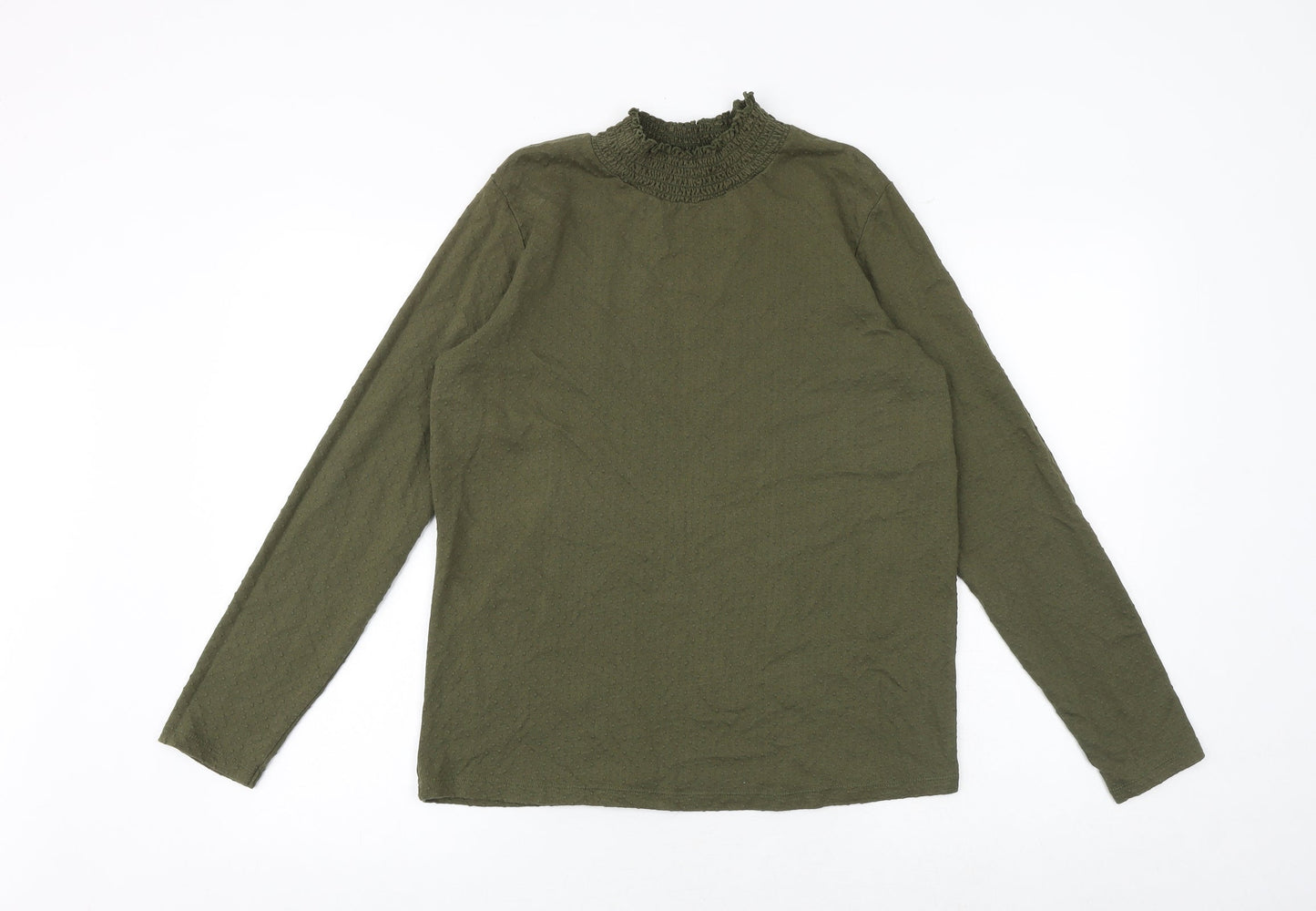 Womens UK Size M Kiabi Green Basic Blouse