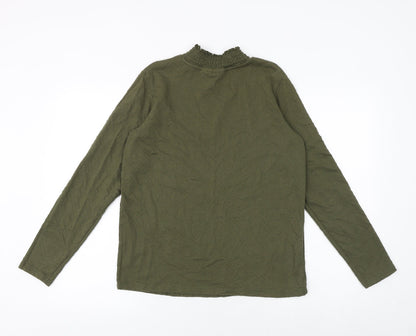 Womens UK Size M Kiabi Green Basic Blouse
