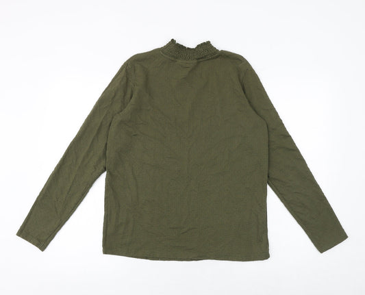 Womens UK Size M Kiabi Green Basic Blouse
