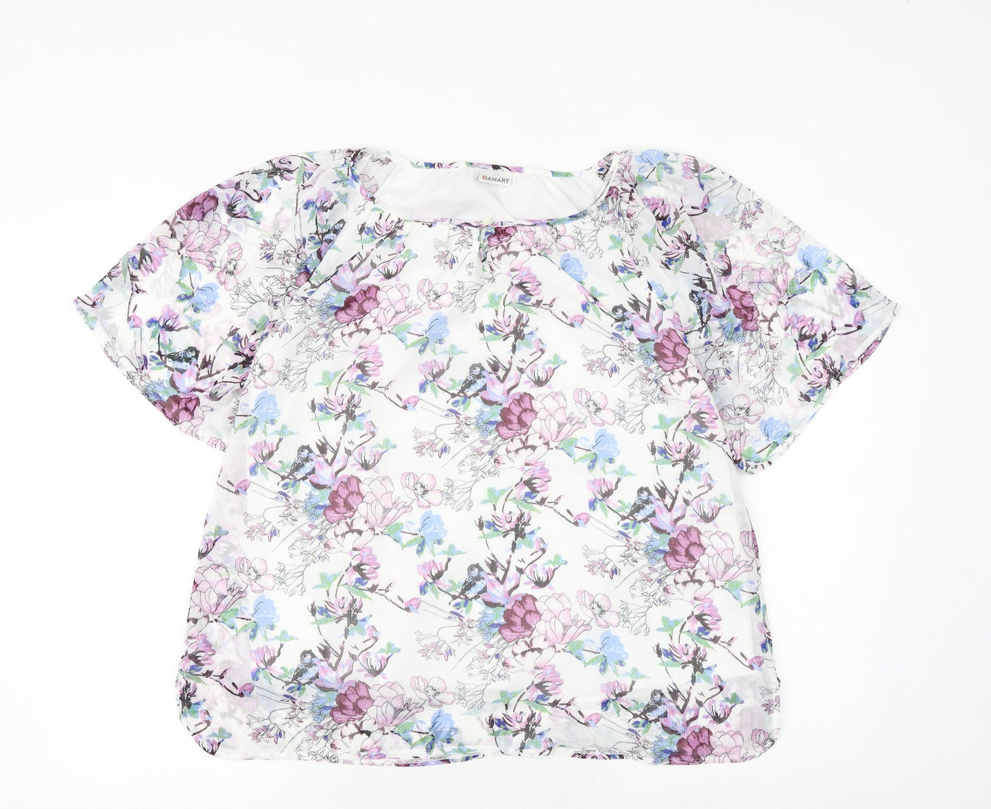 Womens UK Size 12 Damart White Basic Blouse
