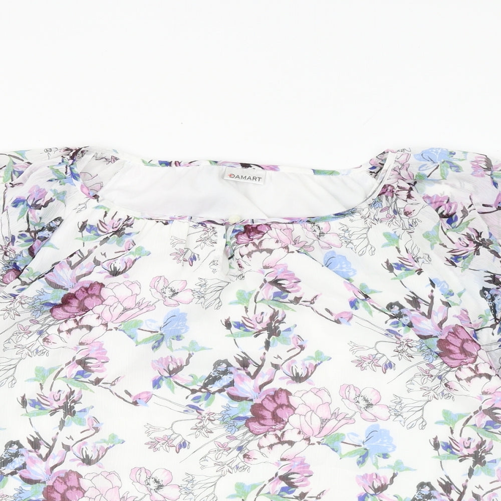 Womens UK Size 12 Damart White Basic Blouse