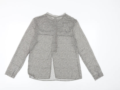 Womens UK Size S Mango Grey Basic Blouse