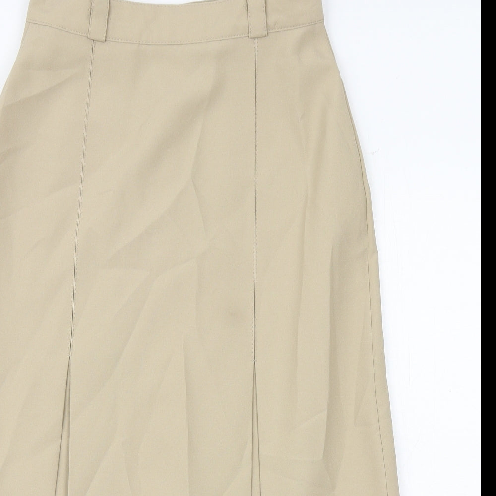 Berkertex Womens Brown Polyester A-Line Skirt Size 12 Zip