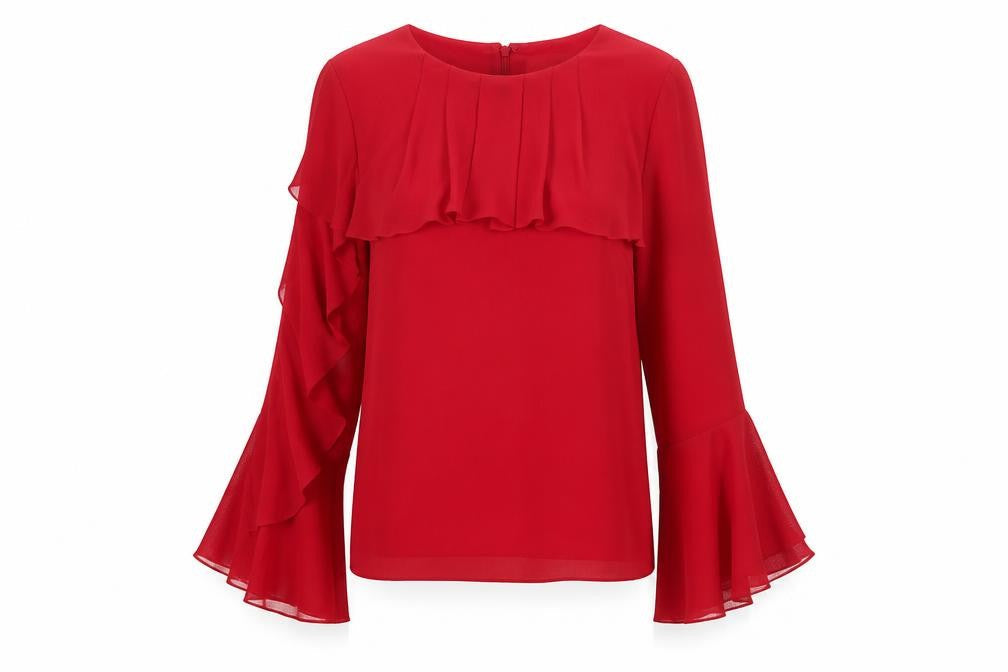 Womens UK Size 8 Coast Red Basic Blouse