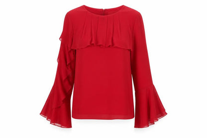 Womens UK Size 8 Coast Red Basic Blouse