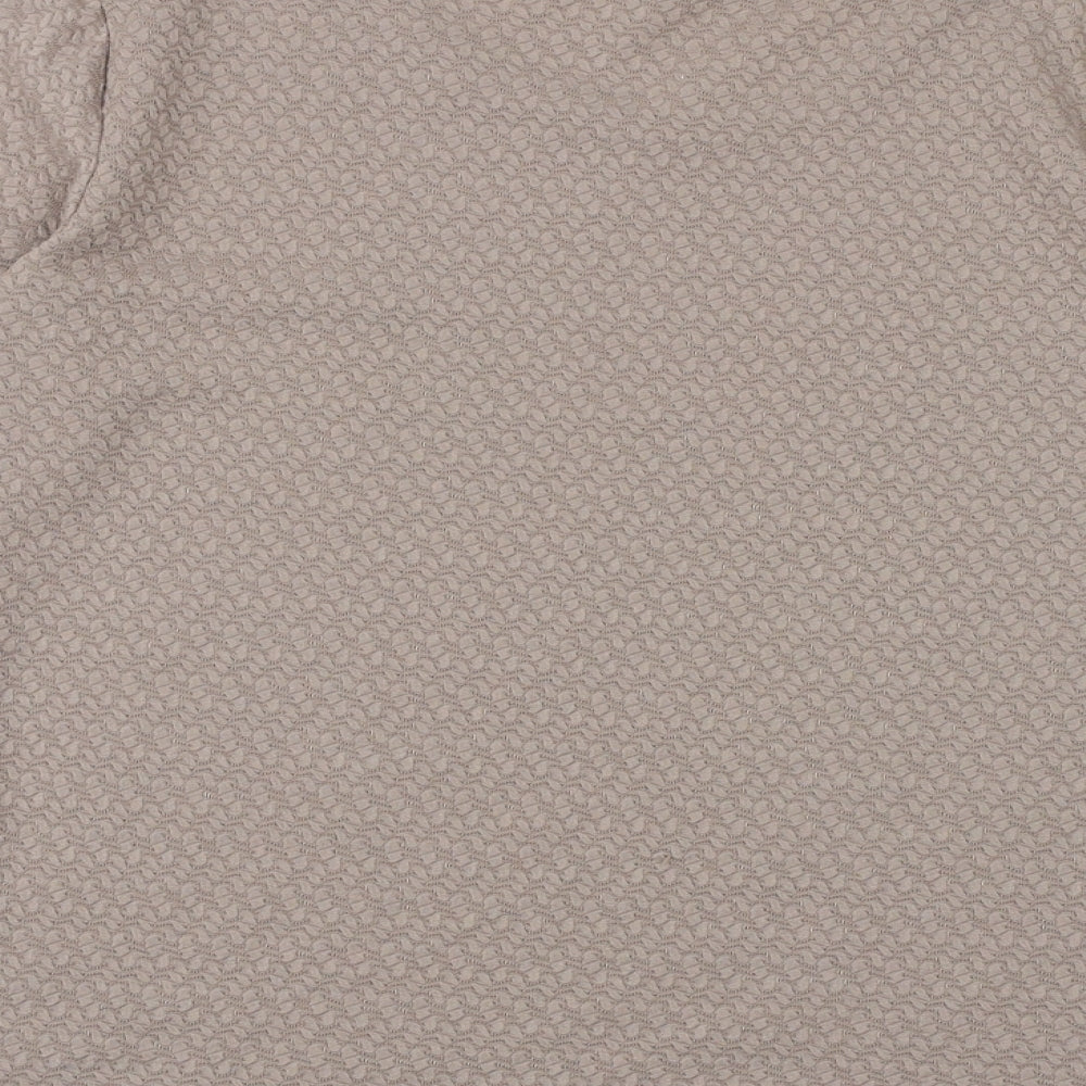 Womens UK Size XS Canada Brown Basic T-Shirt