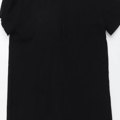 NEXT Womens Black Polyester A-Line Size 10 Roll Neck Zip