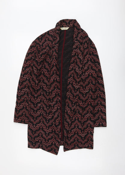 Miss Selfridge Womens Red Geometric Jacket Blazer Size 6 - Longline