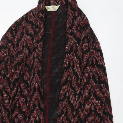 Miss Selfridge Womens Red Geometric Jacket Blazer Size 6 - Longline