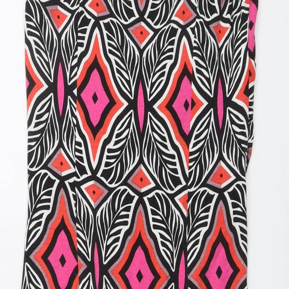 Lakeland Womens Multicoloured Geometric Polyester A-Line Size 10 Round Neck Pullover