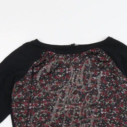 Womens UK Size S RESERVED Black Basic Blouse