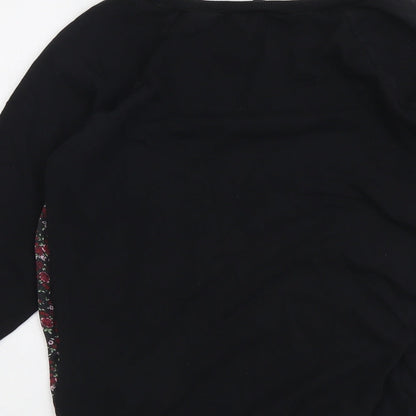 Womens UK Size S RESERVED Black Basic Blouse