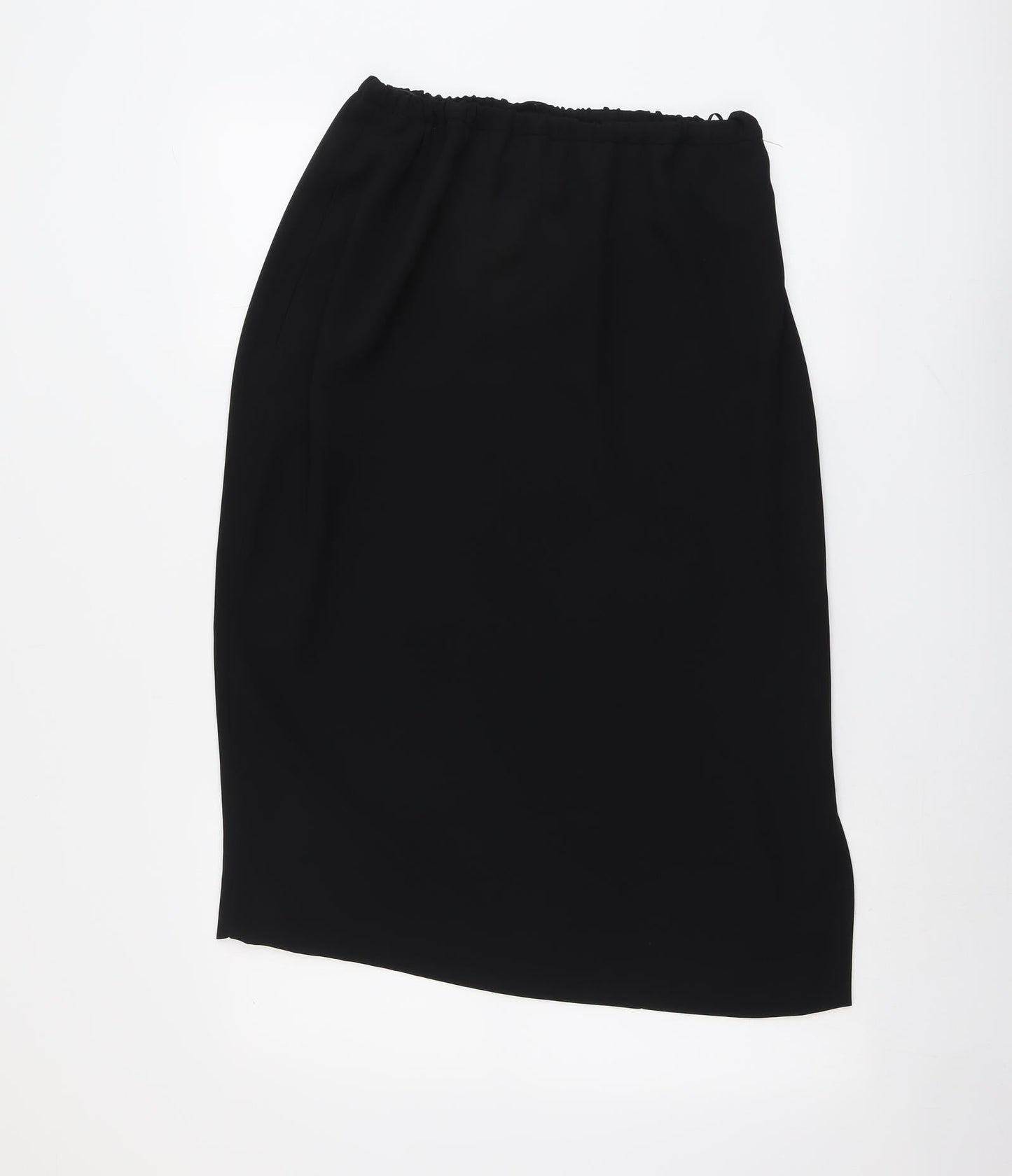 Frank Usher Womens Black Polyester A-Line Skirt Size 10