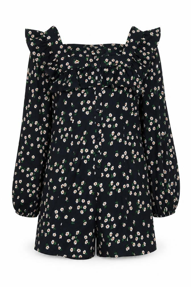 Womens UK Size 10 Topshop One-Piece Blue Playsuit