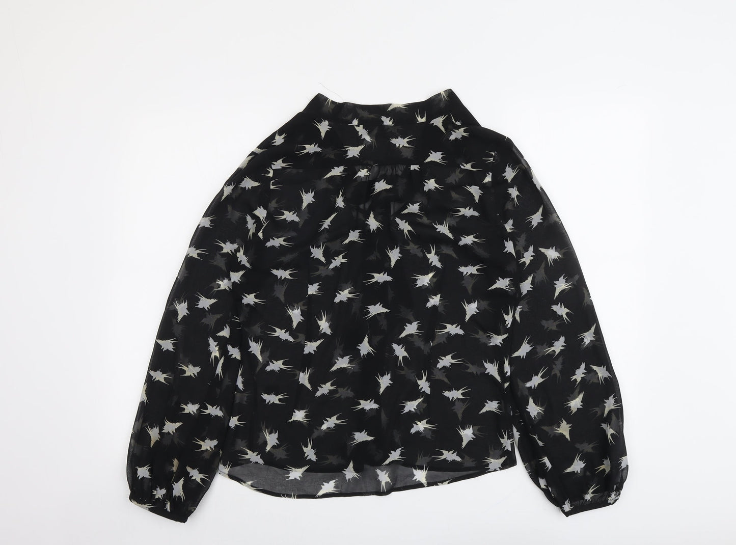 Womens UK Size 12 Mint Velvet Black Basic Button-Up