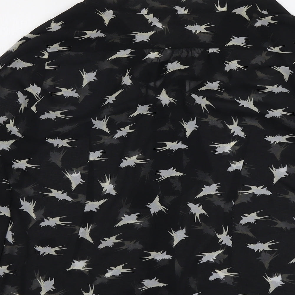 Womens UK Size 12 Mint Velvet Black Basic Button-Up
