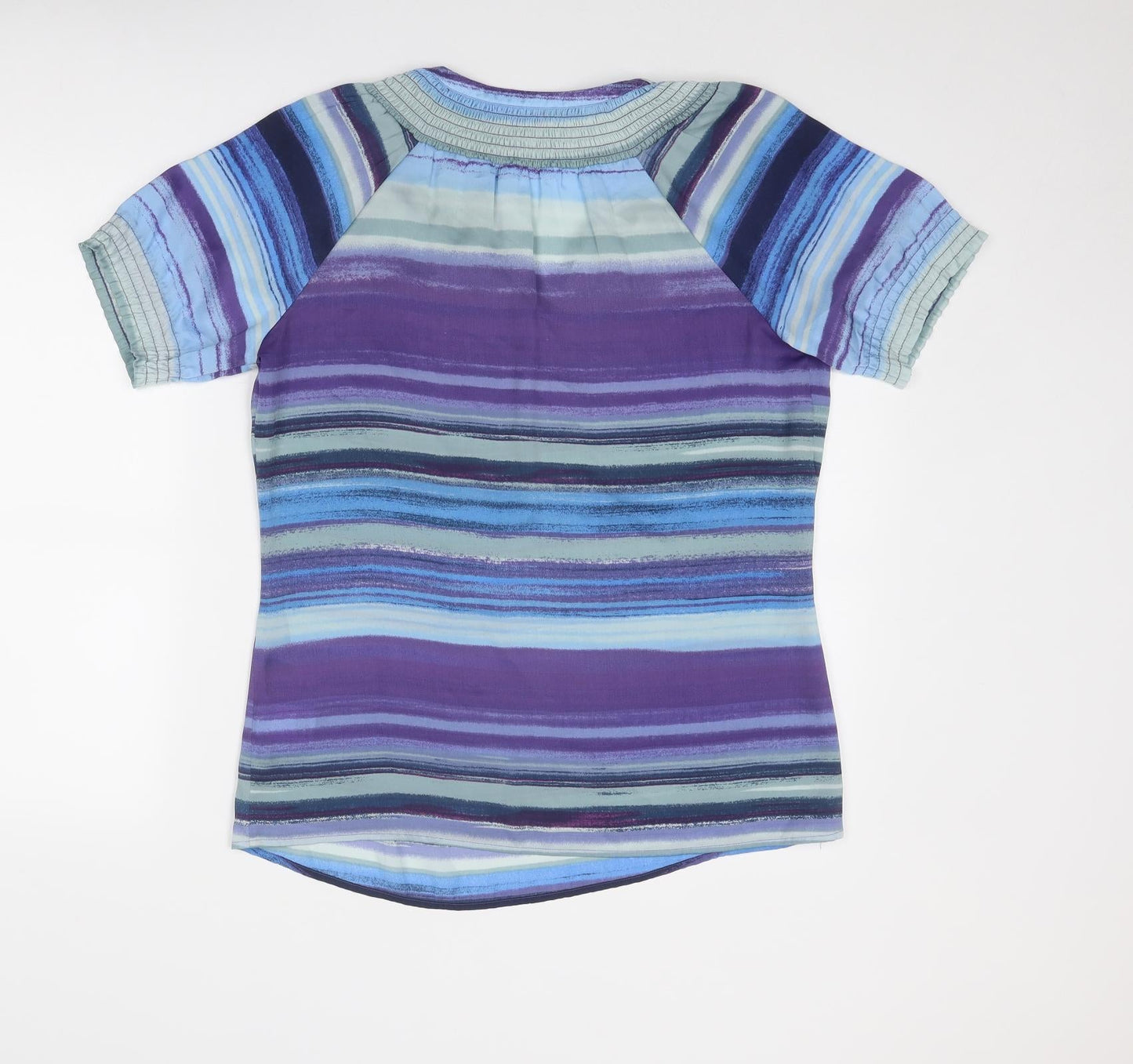 Womens UK Size L Gharani Strok Blue Basic T-Shirt