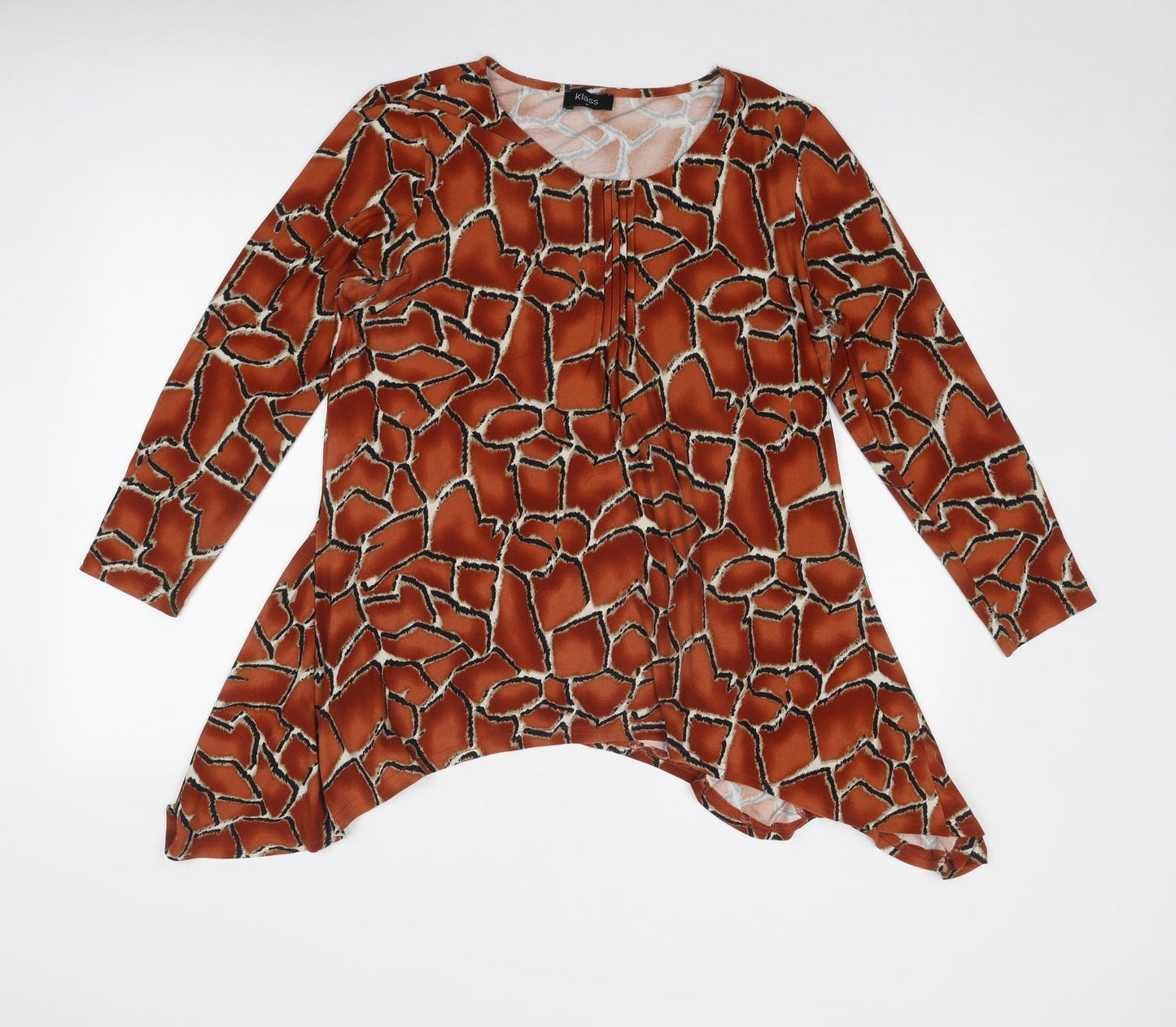 Womens UK Size M Klass Brown Basic Blouse