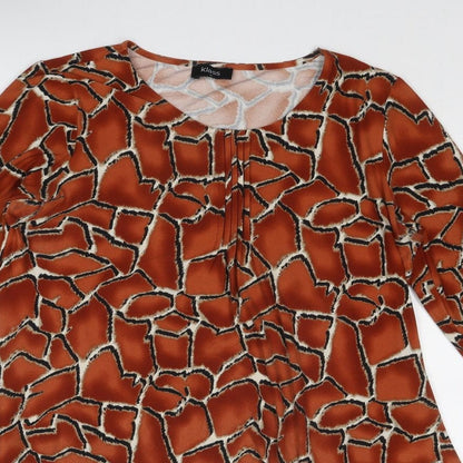 Womens UK Size M Klass Brown Basic Blouse